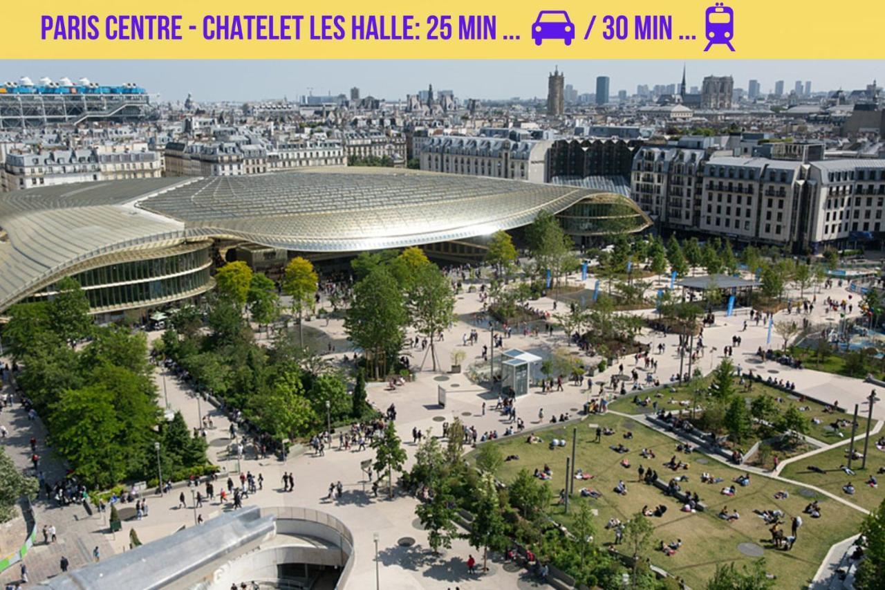 Qhome 2 - T2 Cosy Entre Paris Et Disney - Parking Prive Villiers-sur-Marne Kültér fotó